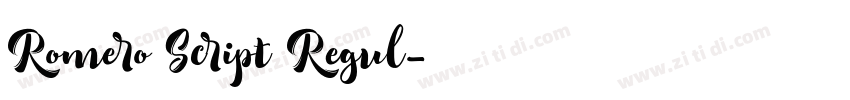 Romero Script Regul字体转换